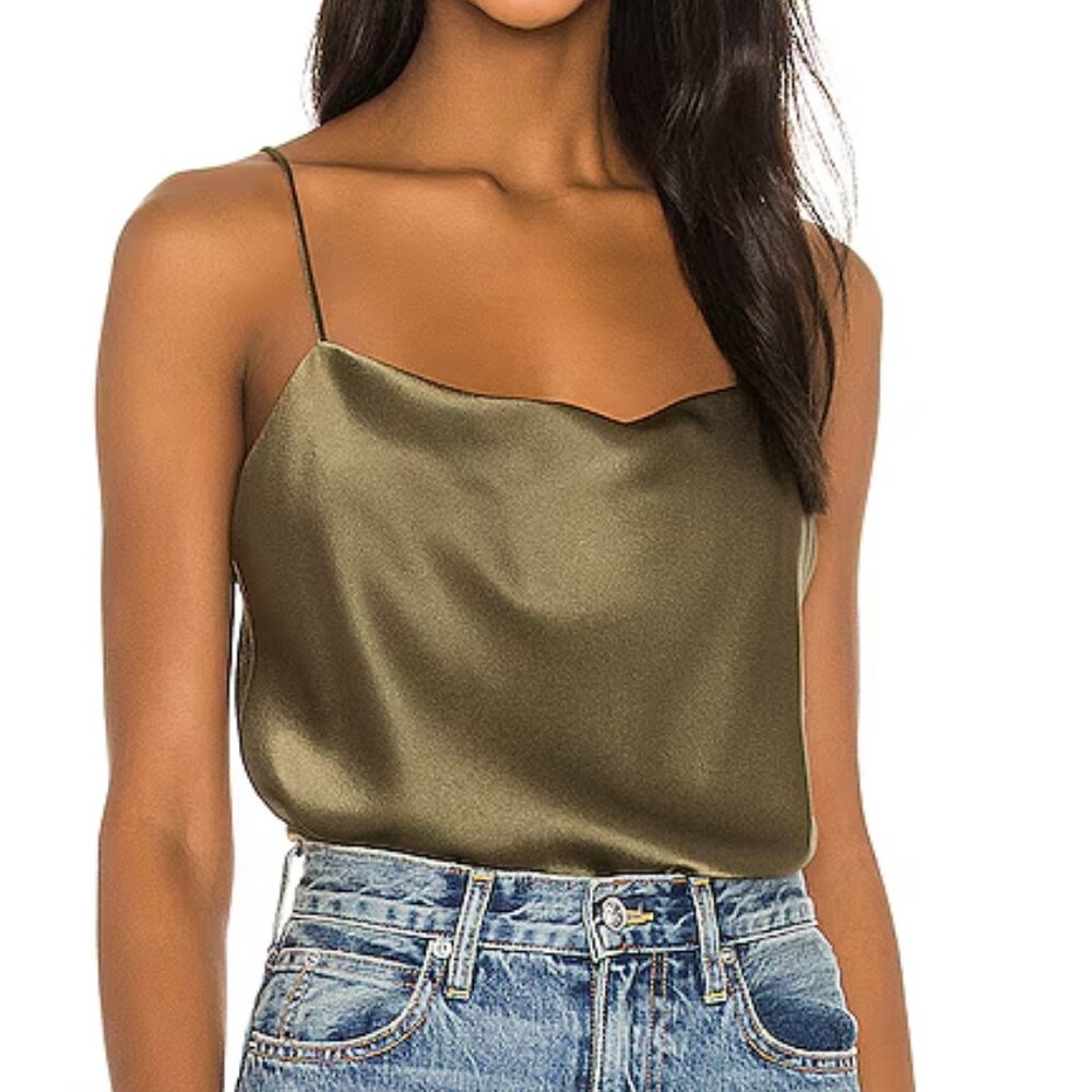 Alice and Olivia Harmon Bodysuit in Olive